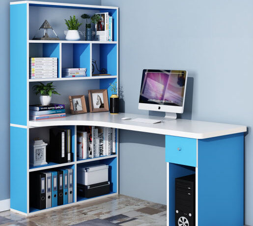 Modern-Child-Wooden-Bookcase-with-Study-Table-Set-Computer-Desk-Customized